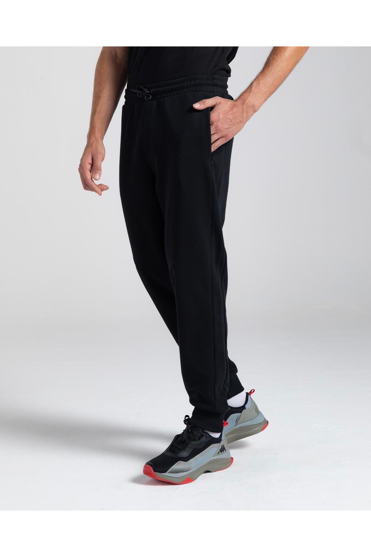 Kappa-Authentic Aki Men's Black Comfort Fit Sweatpants 2