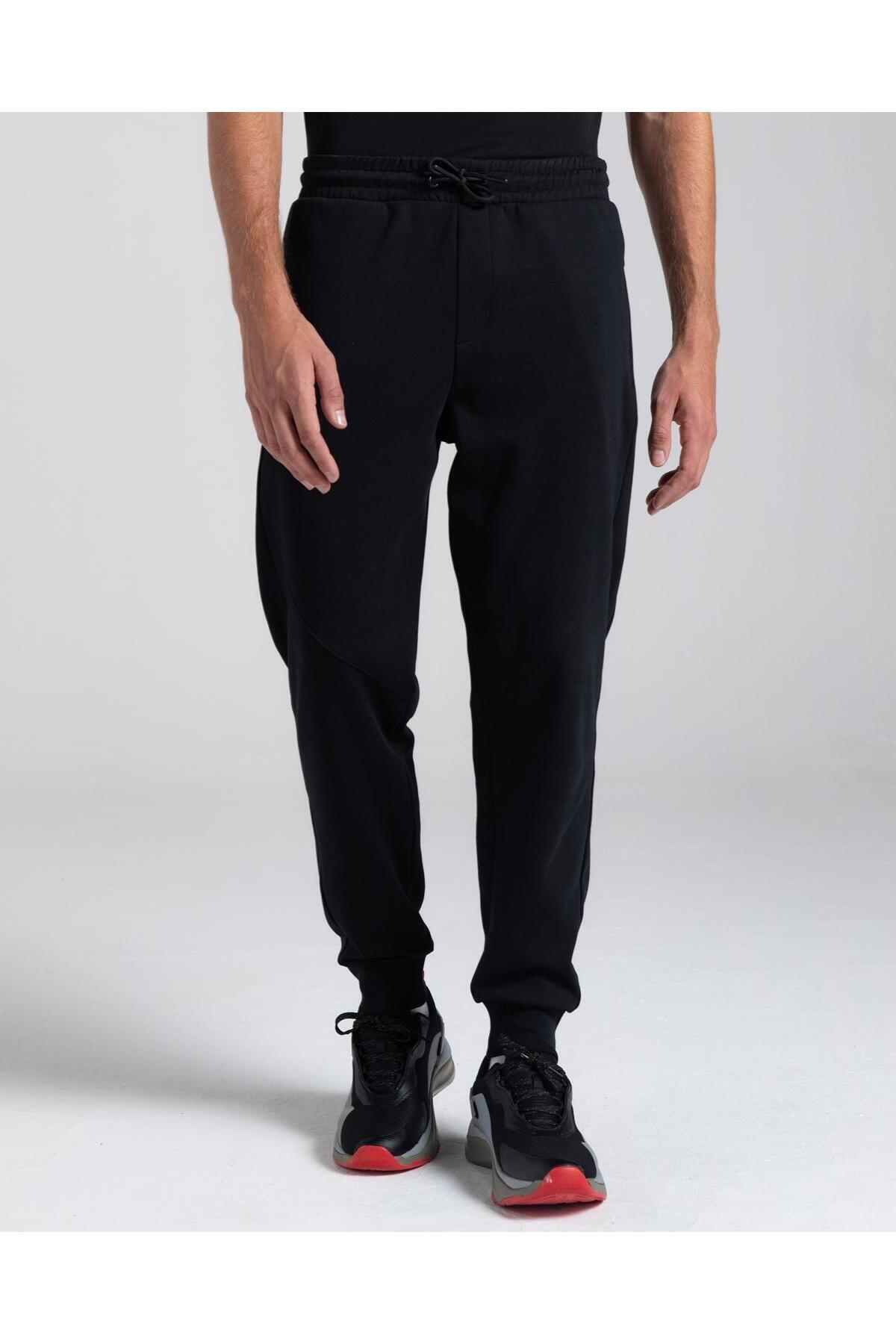 Kappa-Authentic Aki Men's Black Comfort Fit Sweatpants 1