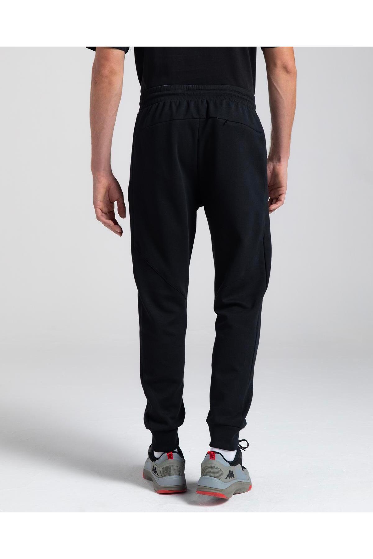 Kappa-Authentic Aki Men's Black Comfort Fit Sweatpants 4