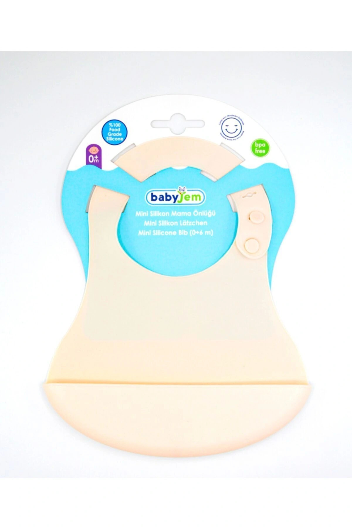 Babyjem Mini Silikon Önlük Ekru fotoğrafı 6 (önizleme)