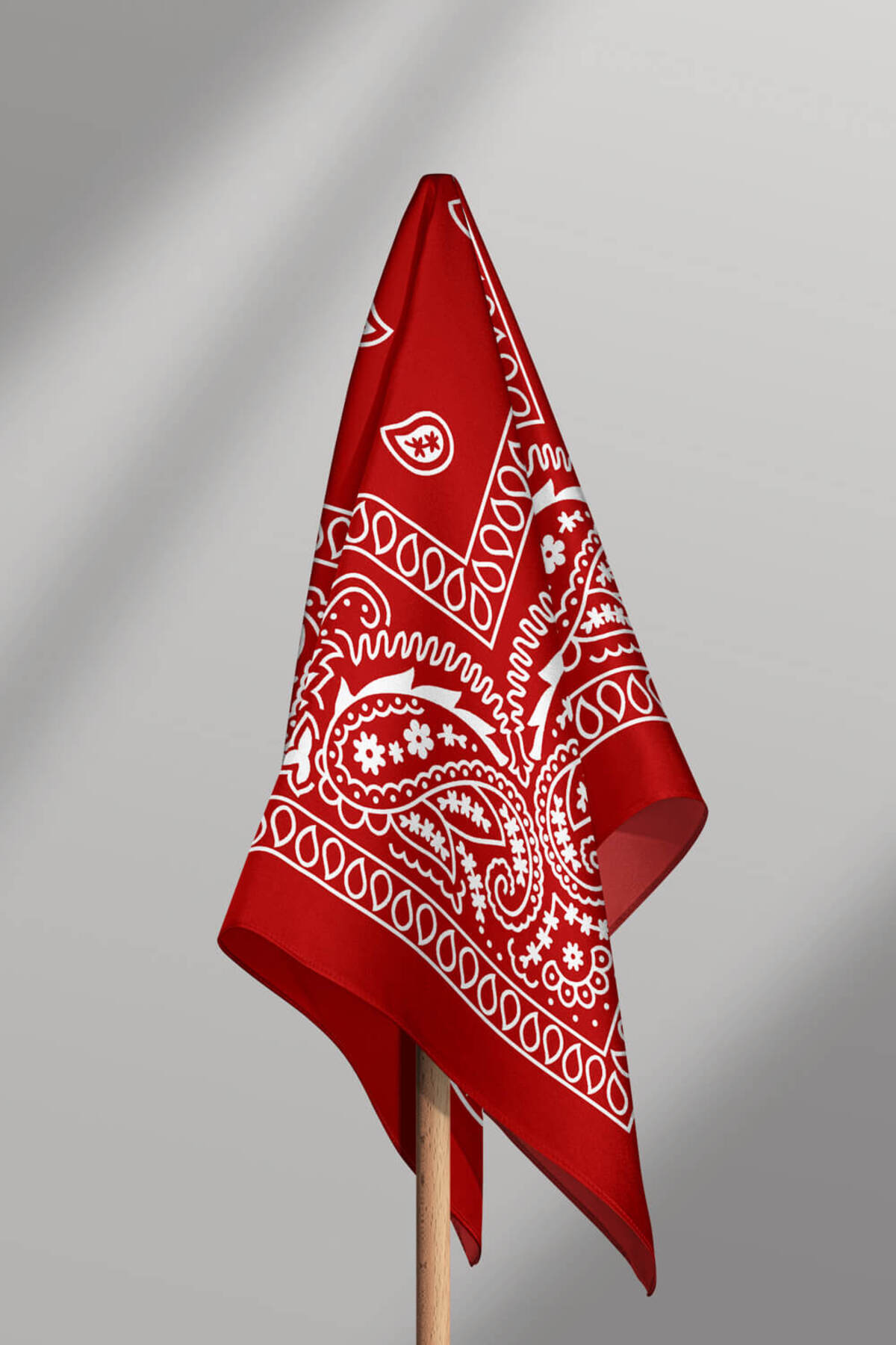 Modabutik-RED SHALLED BANDANA DG12185 6