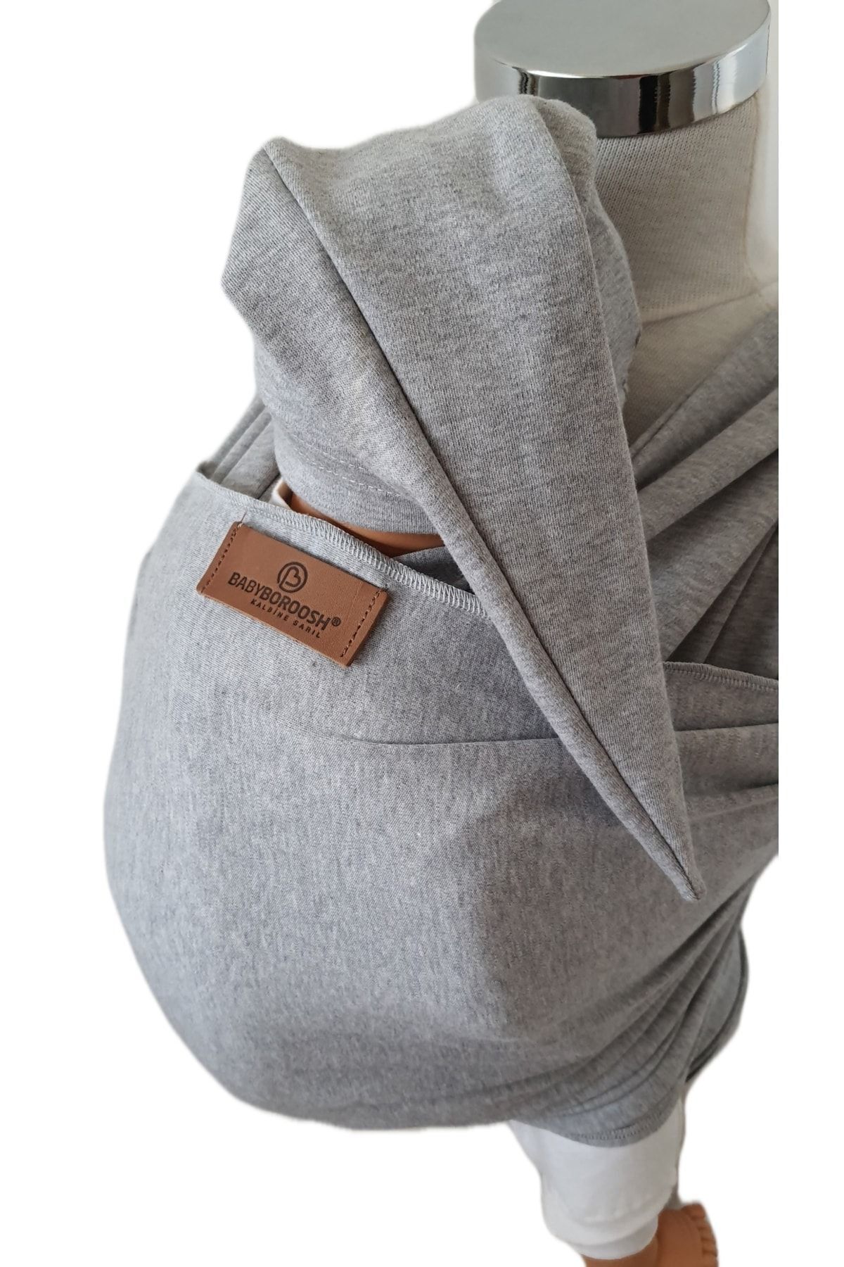 Boroosh Baby Esnek Bebek Sling/kese Ve Bere Hediyeli Bebek Taşıma Şalı(MELANJ)/güvenli Çocuk Ürünü Sertifikalı fotoğrafı 7 (önizleme)