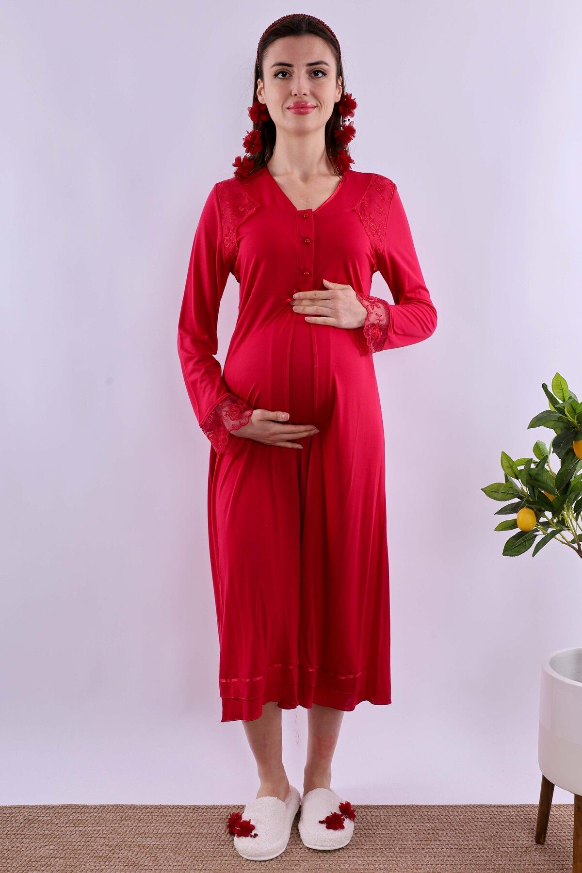 ByLohusa-Effortt Cherry Pregnant Maternity Set 5
