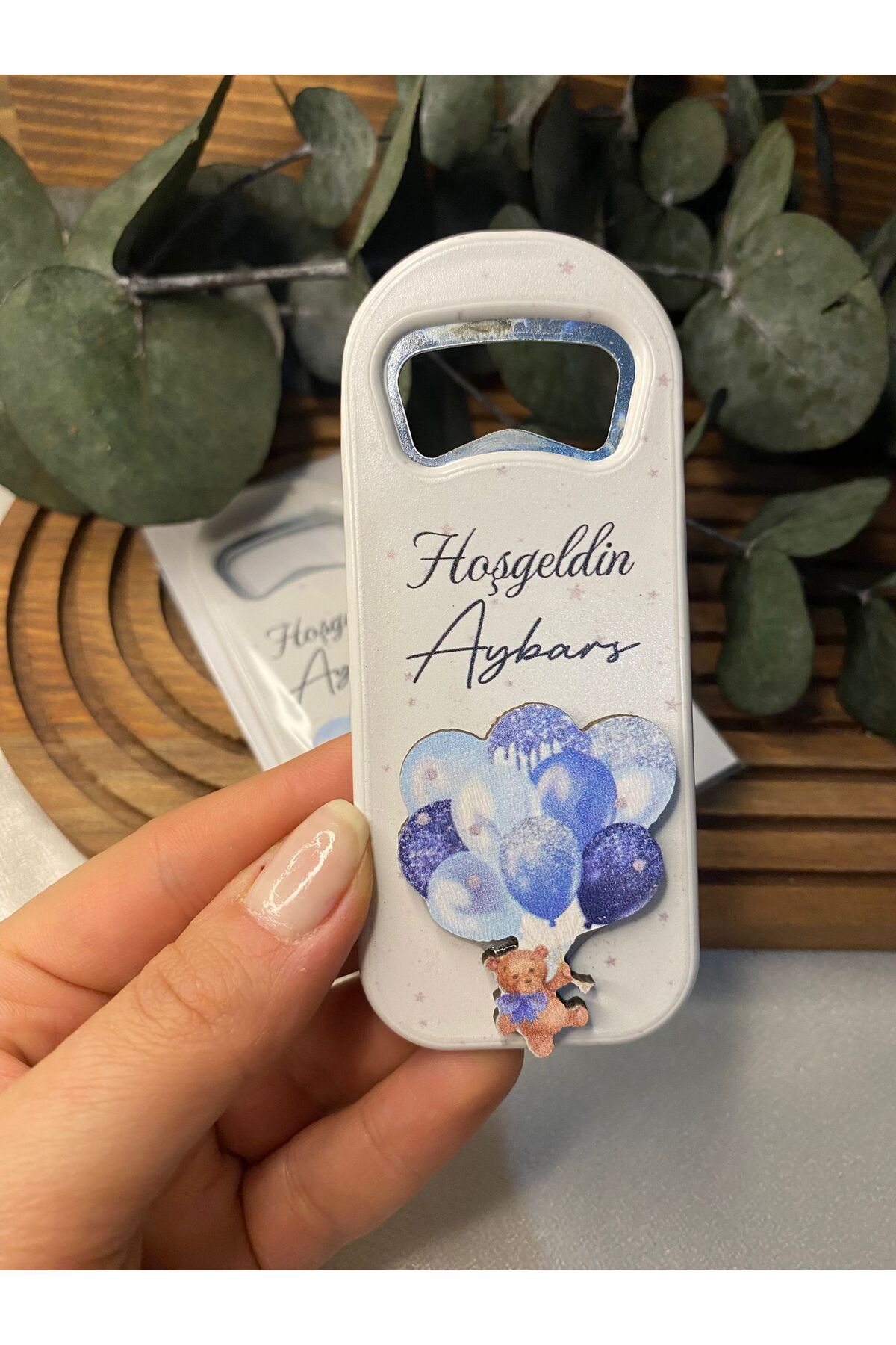 Gizem Graphic Mavi Balon Temalı Erkek Bebek Açacak Magnet 20'li Paket fotoğrafı 6 (önizleme)