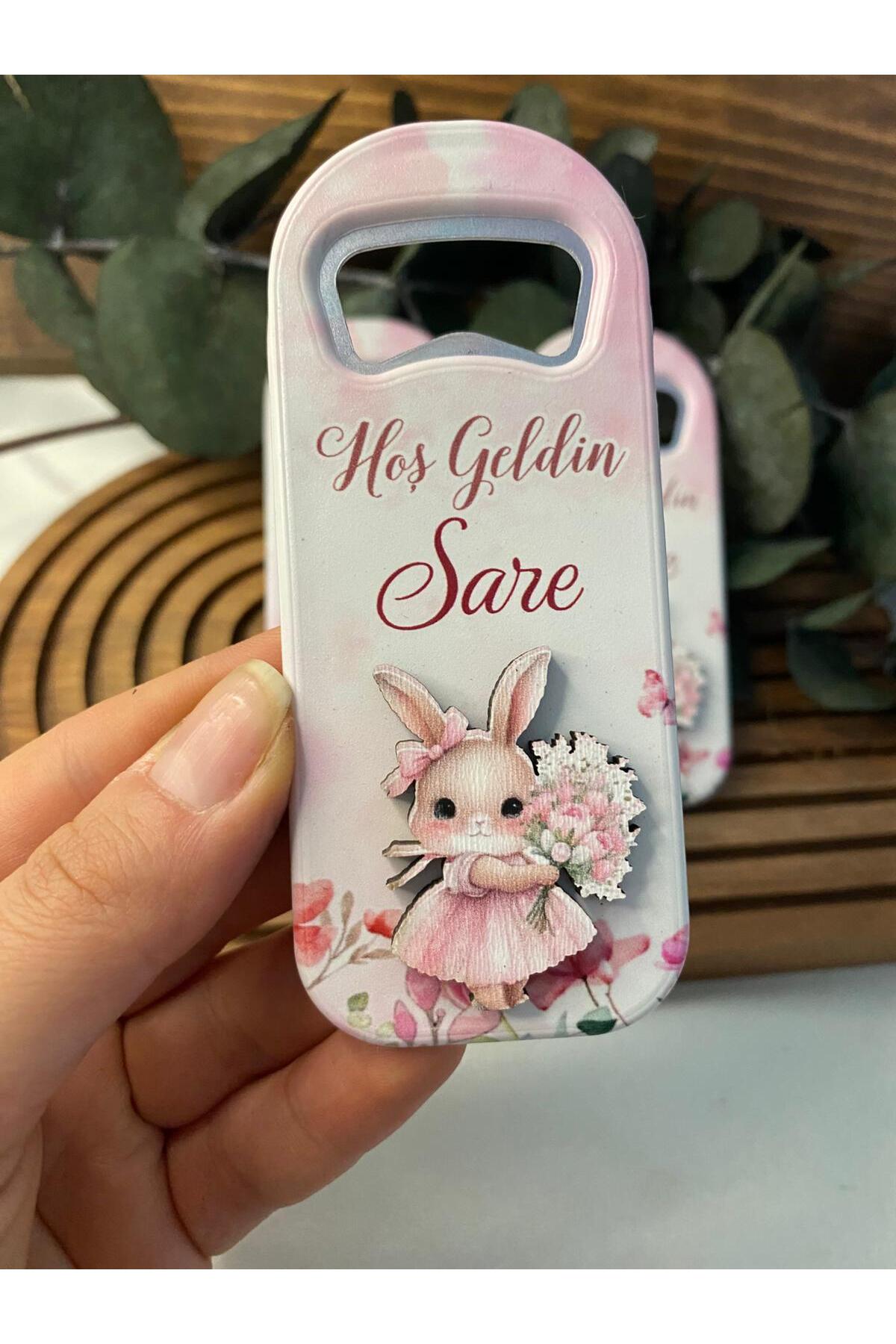 Gizem Graphic Tavşan Temalı Kız Bebek Açacak Magnet 20'li Paket fotoğrafı 5 (önizleme)