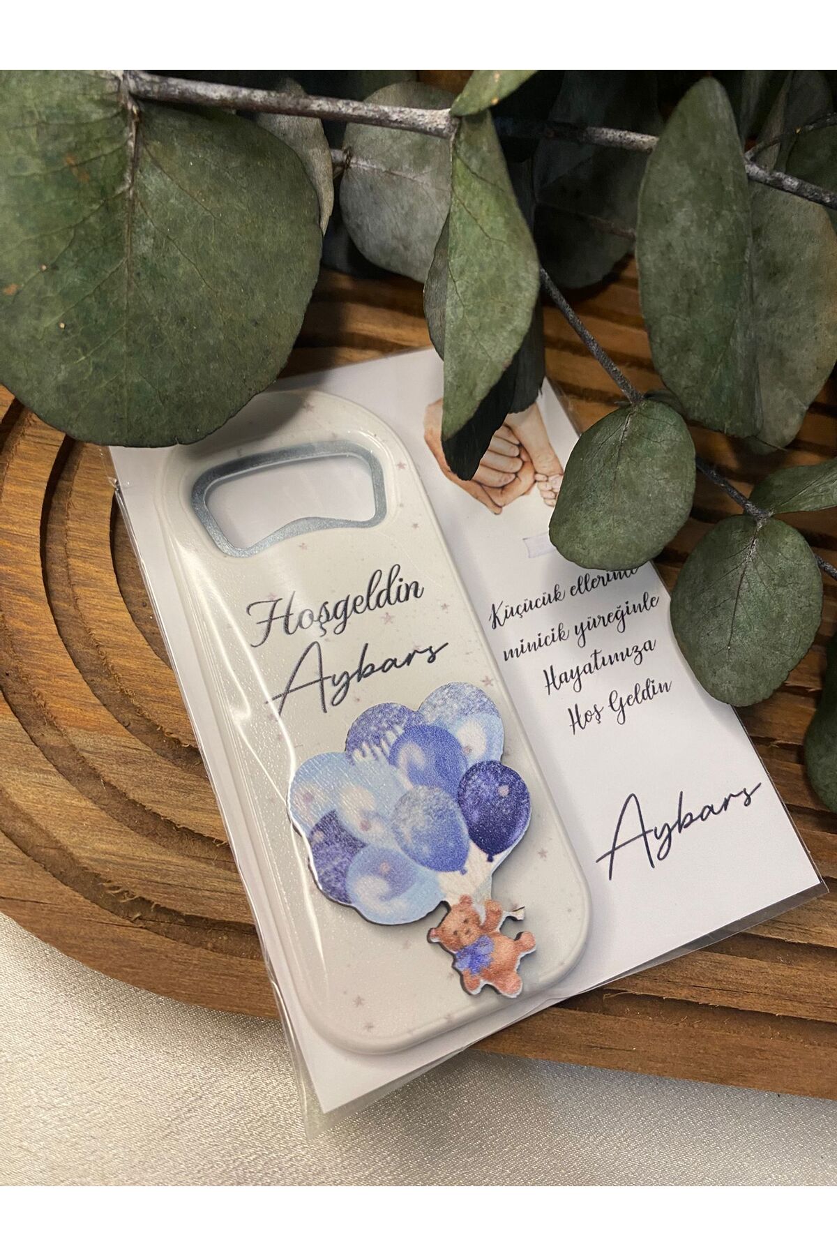 Gizem Graphic Mavi Balon Temalı Erkek Bebek Açacak Magnet 20'li Paket fotoğrafı 4 (önizleme)