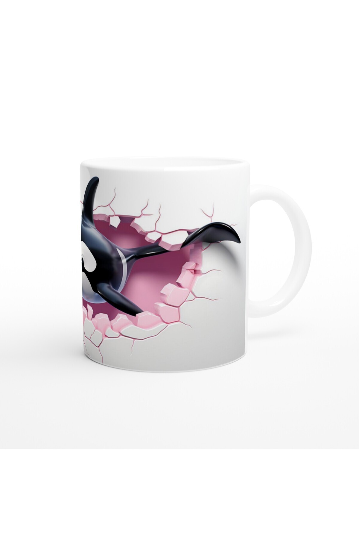Luluyen-The Killer Whale (Orca) Throwing from the Crack Themed Printed Mug 3