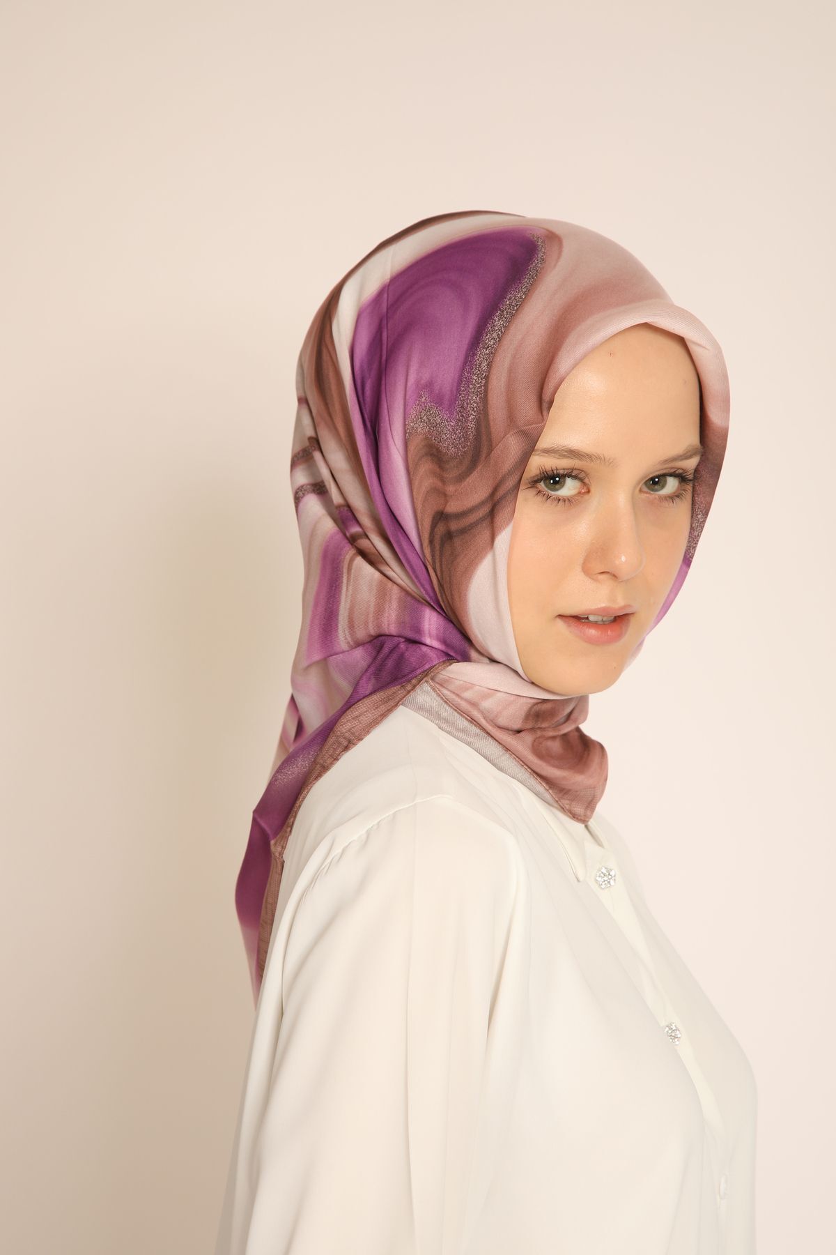 BERCHEM SCARF-Algasal Patterned Soft Scarf - Stylish and Eye-Catching Design 2