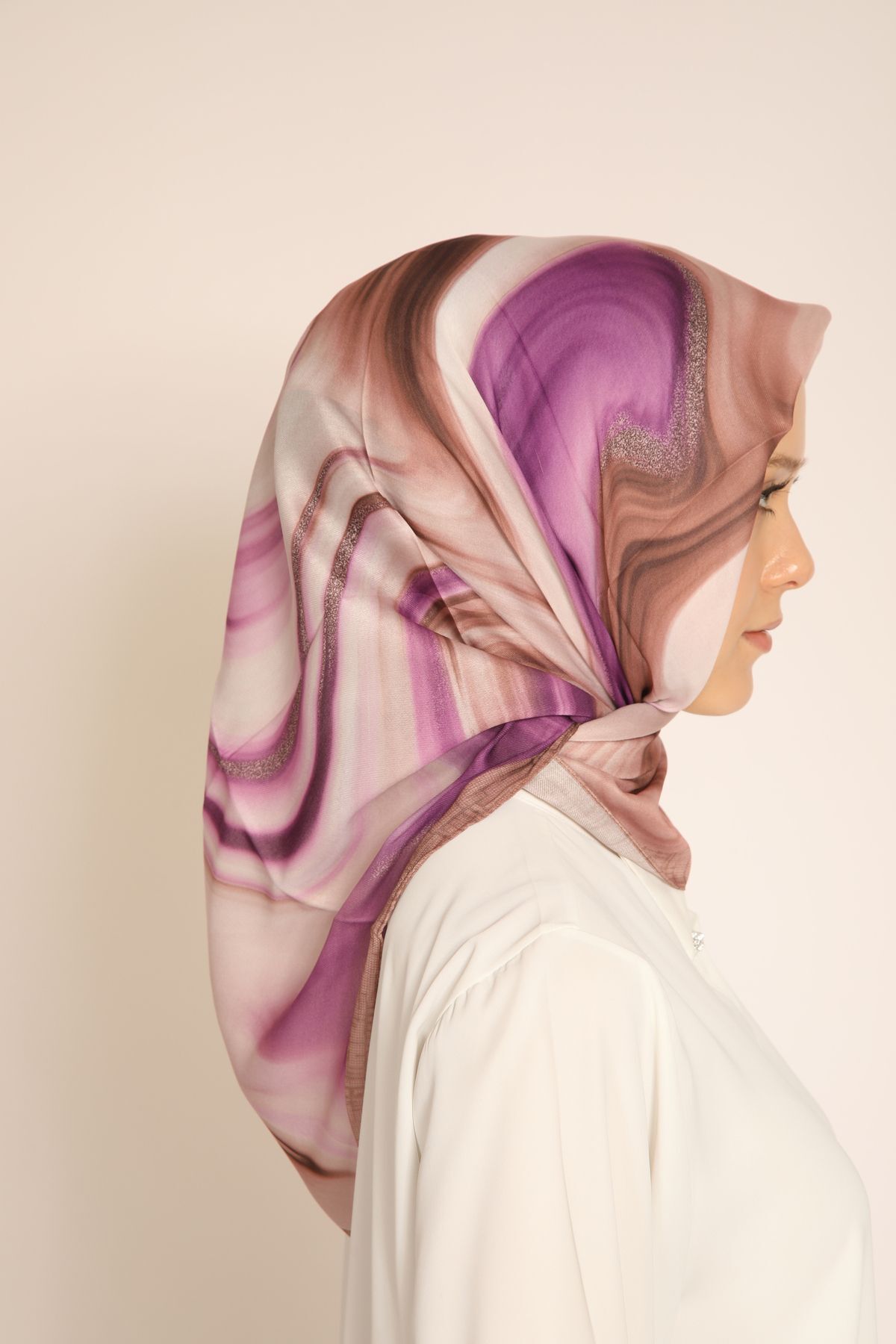BERCHEM SCARF-Algasal Patterned Soft Scarf - Stylish and Eye-Catching Design 4