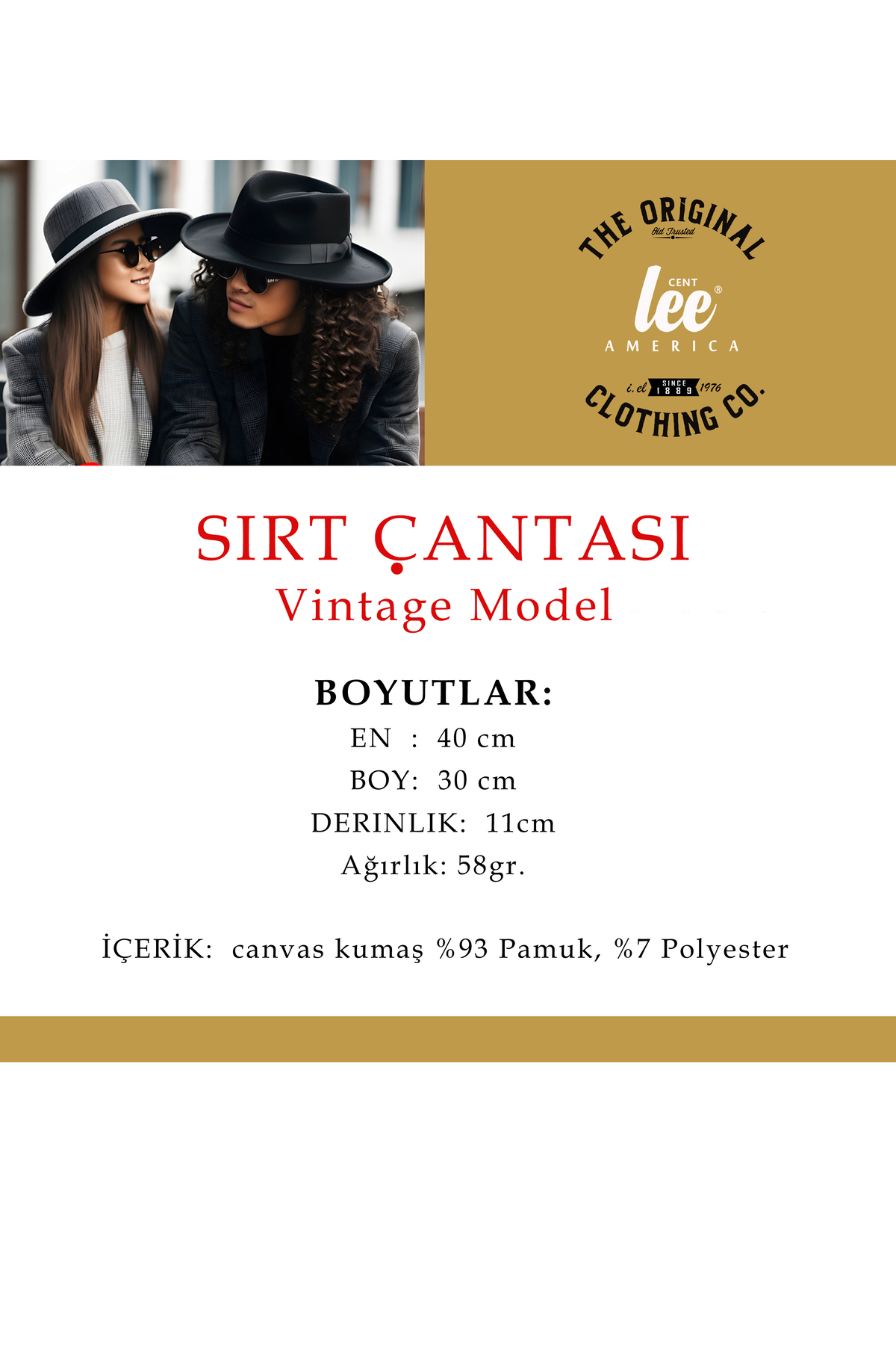 centlee america çanta askılı omuz Vintage canvas Kumaş unisex görsel 6