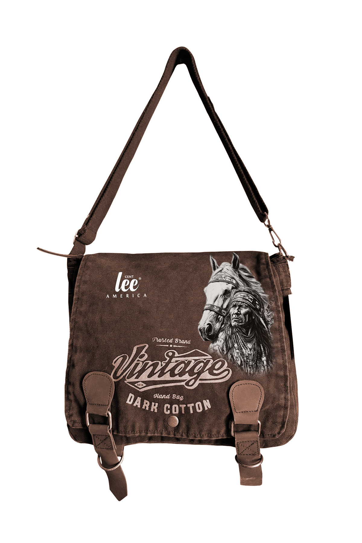 centlee america çanta askılı omuz Vintage canvas Kumaş unisex görsel 4