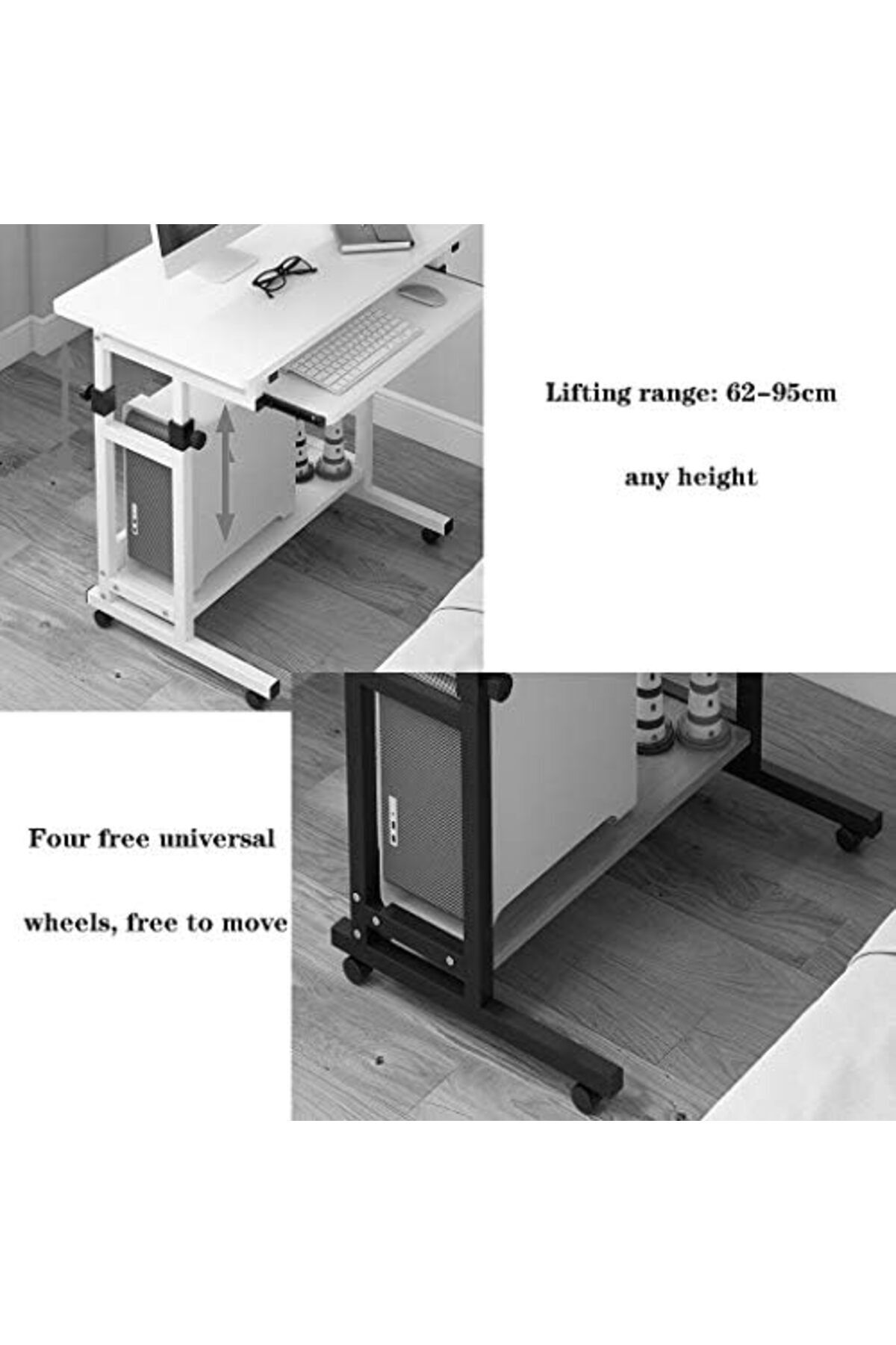 Türkiye-Desk Computer Table Simple Style Desk, Movable Desktop Computer Desk, Home Liftable Writing Desk, Si 6