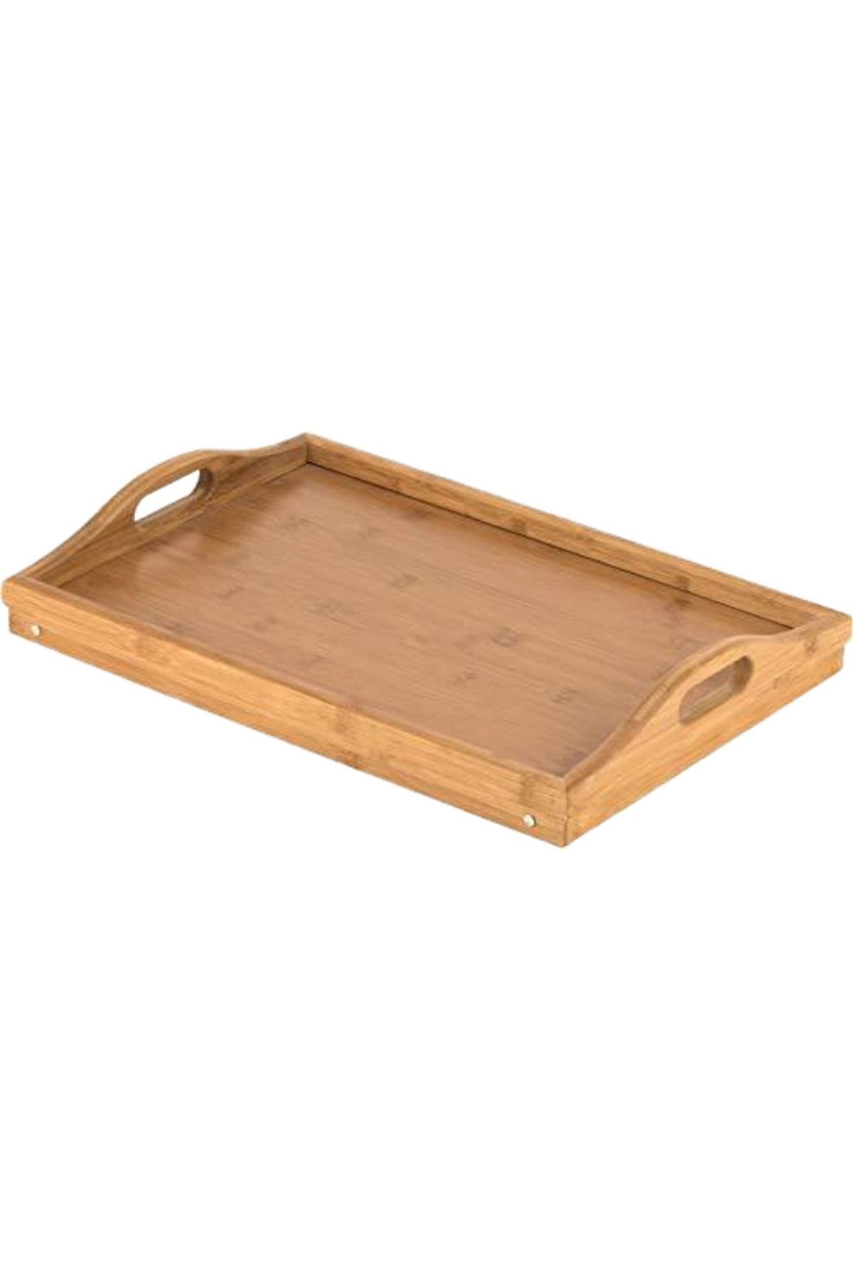 Türkiye-Portable Foldable Bamboo Breakfast Tray with Handles Snacking & Working Tray Table for Sofa Bed Stor 5