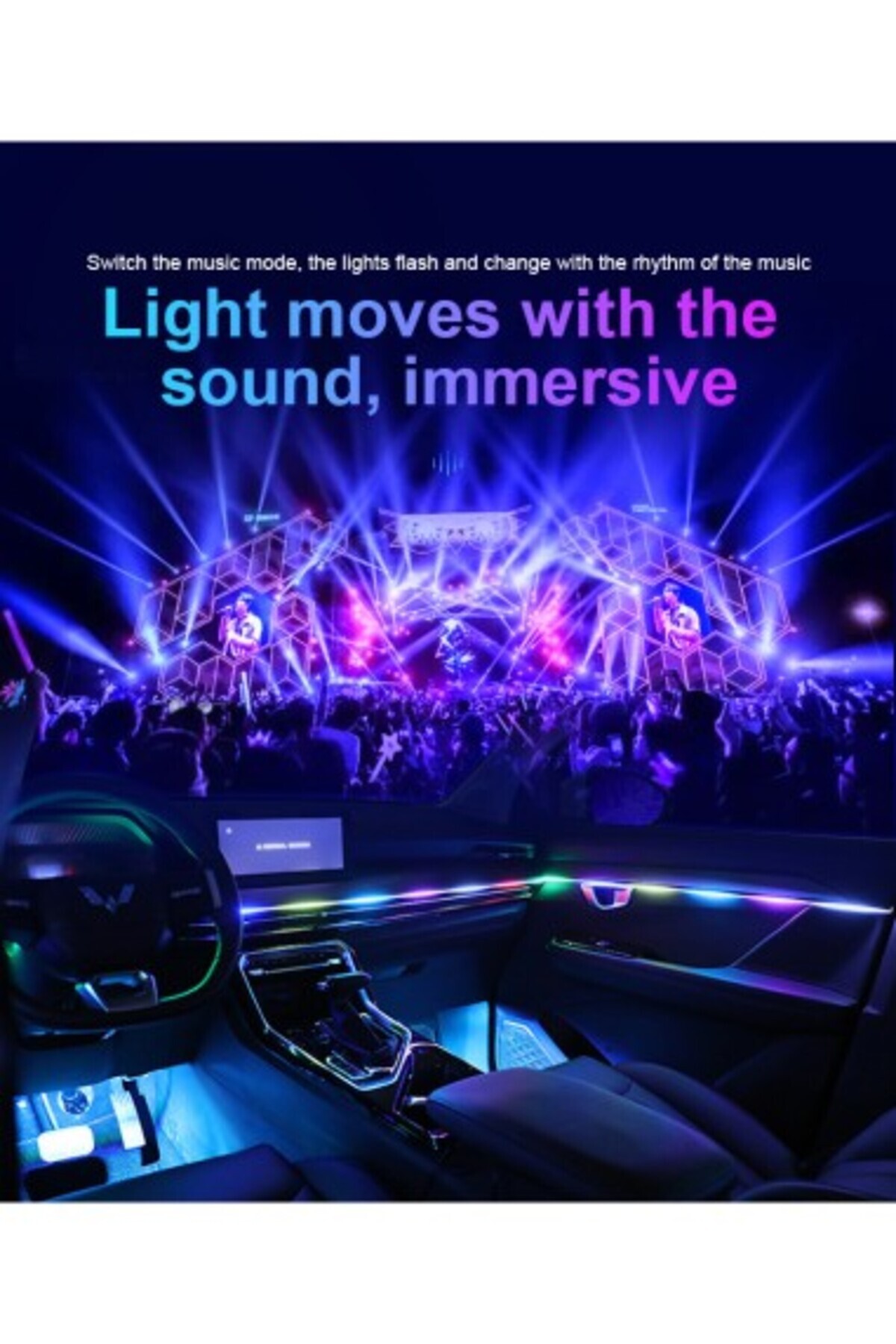 Xenon Bright-Symphony wireless ambient lighting kit with LED, Acrylic 18 in 1 5