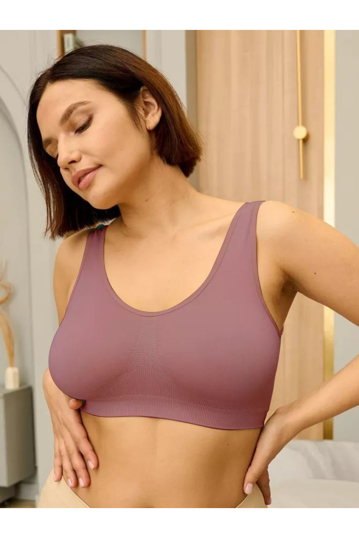 MİSTİRİK Panax Model Sıkılaştırıcı Ve Toparlayıcı Pedli Büstiyer Korse Gül Kurusu Renk