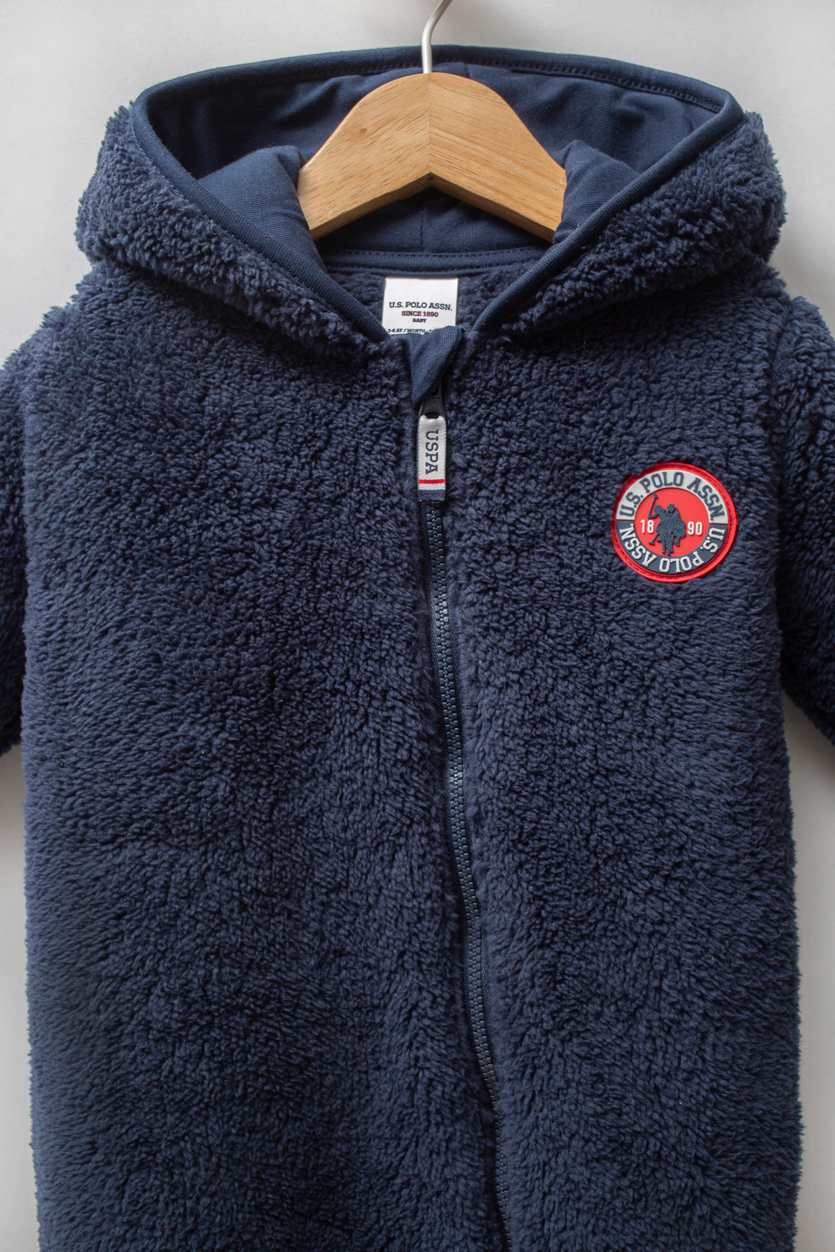 U.S. Polo Assn. Lisanslı Erkek Bebek Welsoft Tulum fotoğrafı 2 (önizleme)