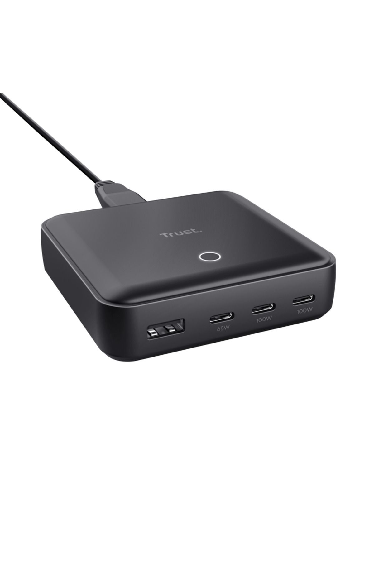 Trust-Trust charging station, 4 ports: 1 x USB-A & 3 x USB-C, maximum power 100W, compatible with 2