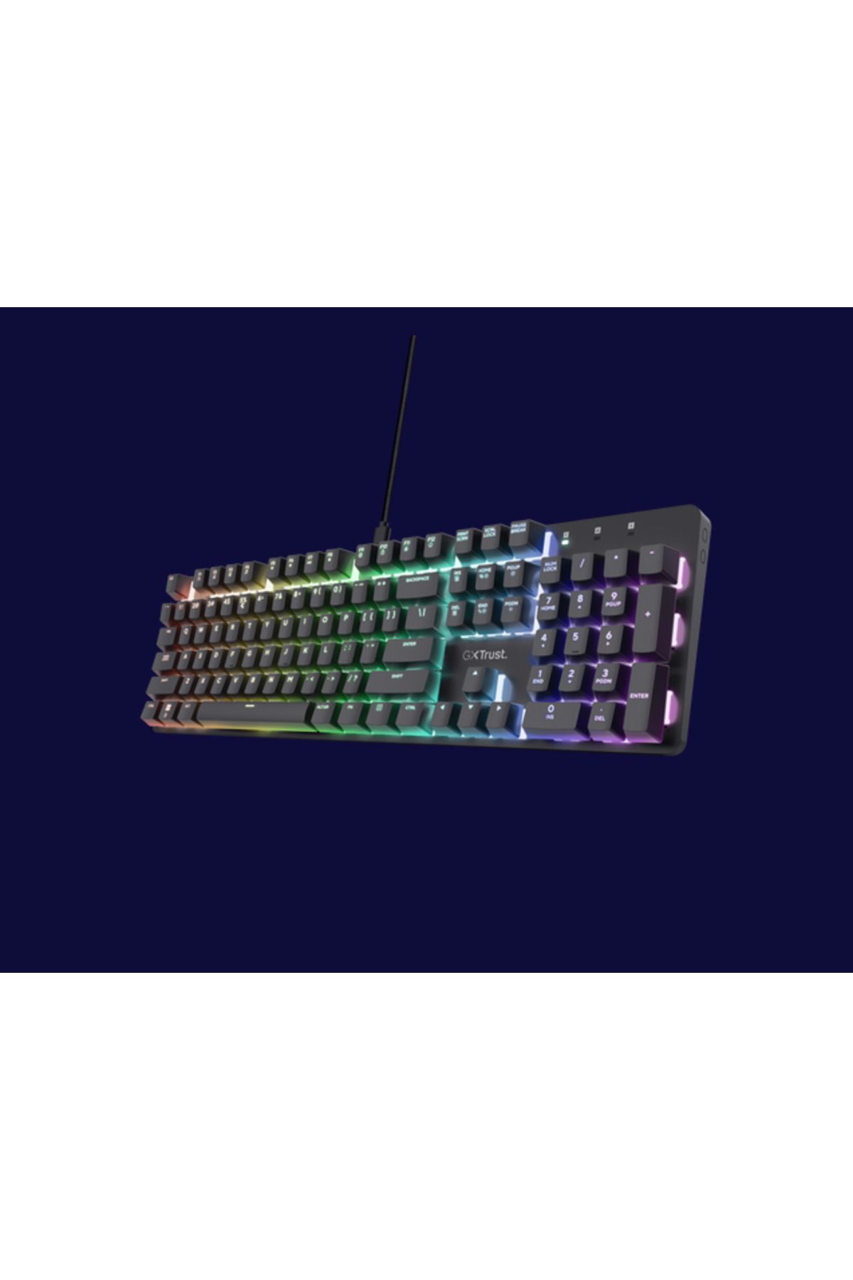 Trust-GXT 871 Zora mechanical keyboard, USB 2.0. No. of keys 104, black 3