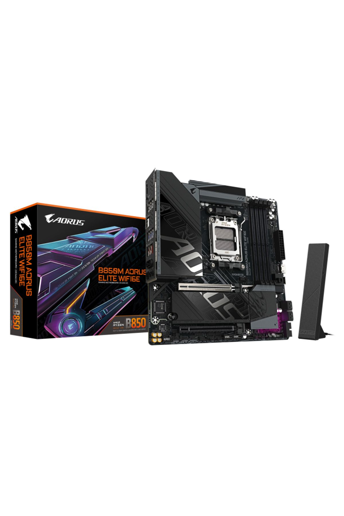 Gigabyte-Placa de Baza B850M AORUS ELITE WIFI6E AM5, 4x DDR5, 1x DP 1x HDMI, 2x PCIE x16, 2x M. 1