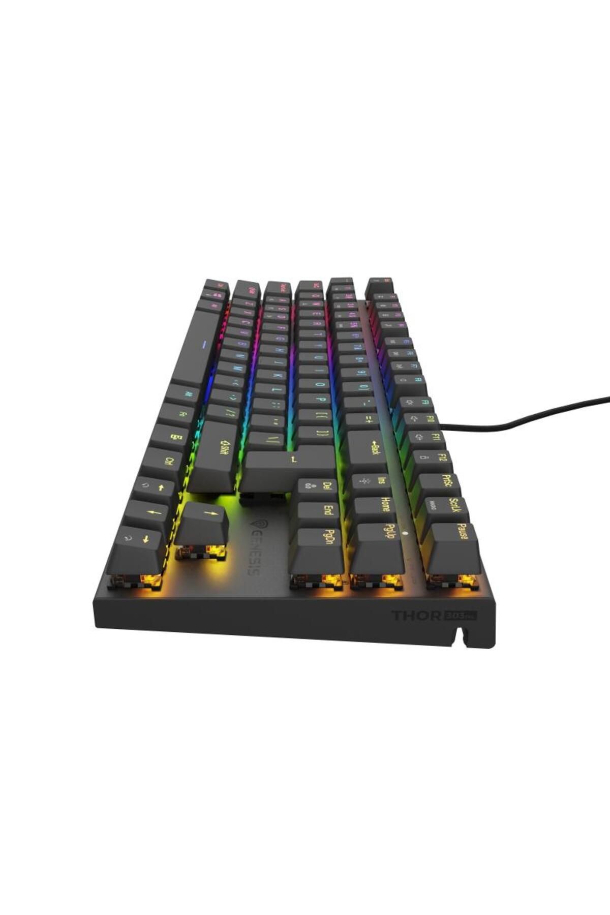 Genesis-Thor 303 TKL wired mechanical gaming keyboard, RGB lighting, Linear switch, mod switch 3