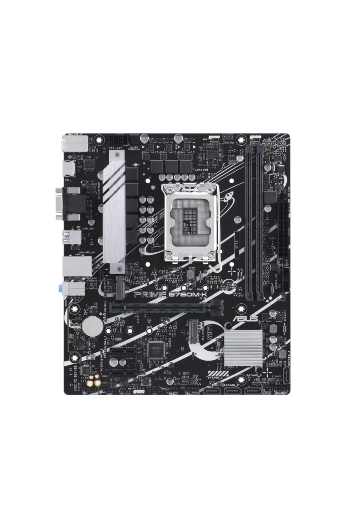 ASUS-Placa de baza PRIME B760M-K LGA 1700, 2x DDR5, 1x VGA 1x HDMI, 1x PCIE 4.0 x16 1x PCIE 4.0 1