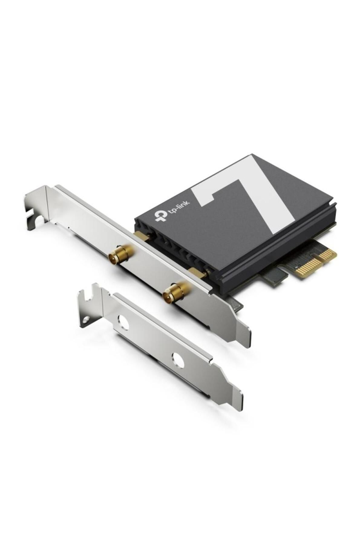 TP-LINK-BE9300 Tri-Band Wi-Fi 7 Bluetooth PCI Express Adapter SPEED: 5760 Mbps at 6 GHz + 2880 Mbps at 3