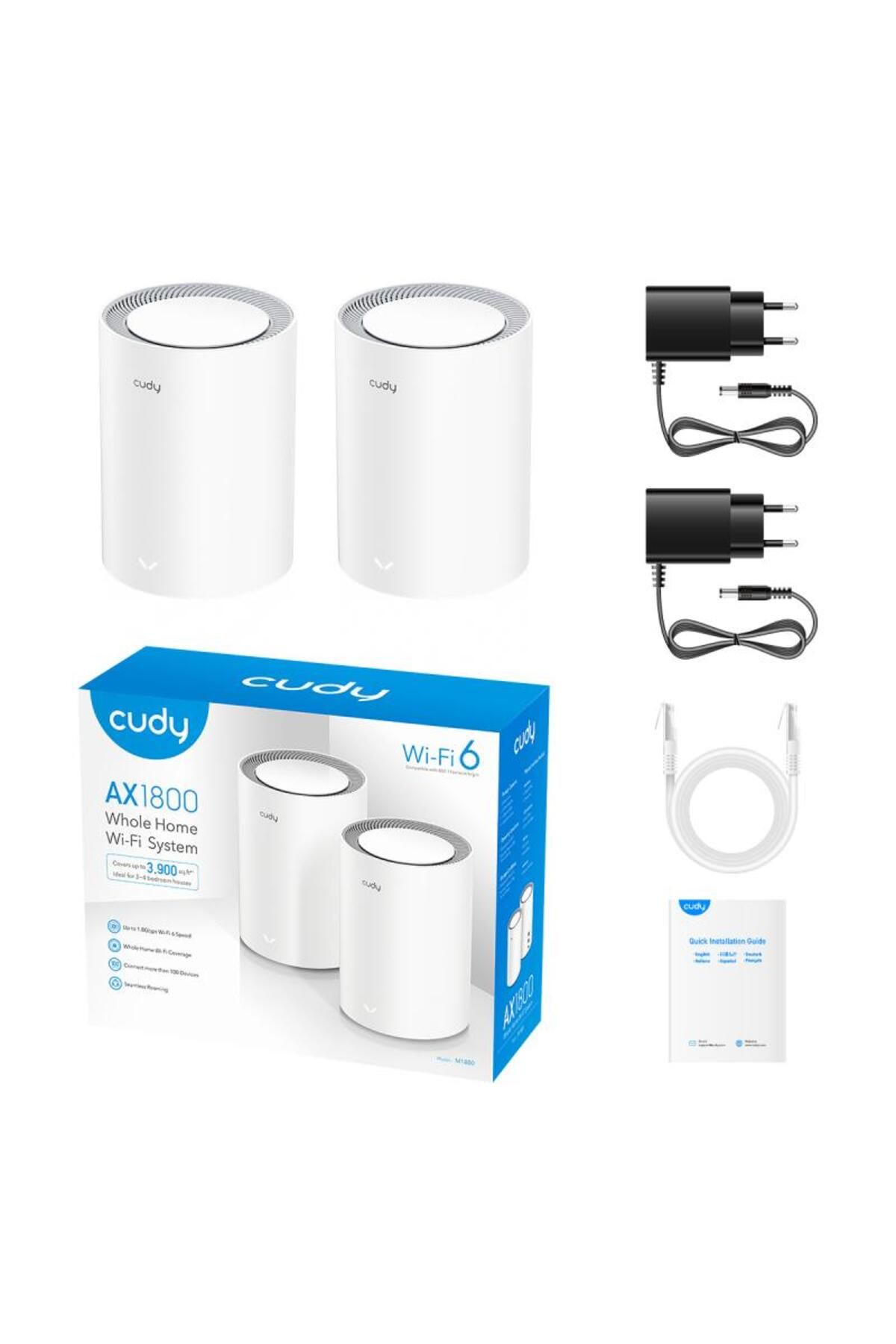 cudy-AX3000 Wi-Fi 6 Mesh 2.5G Solution 2-Pack, Dual-Band, Chipset MT7981BA+MT7976CN+RTL8221B, 3