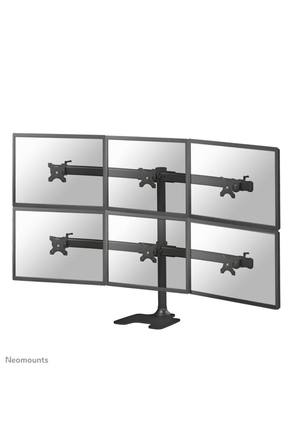 NEOMOUNTS-FPMA-D700DD6 6-monitor desktop stand; for displays with diagonals 10-27, and 3