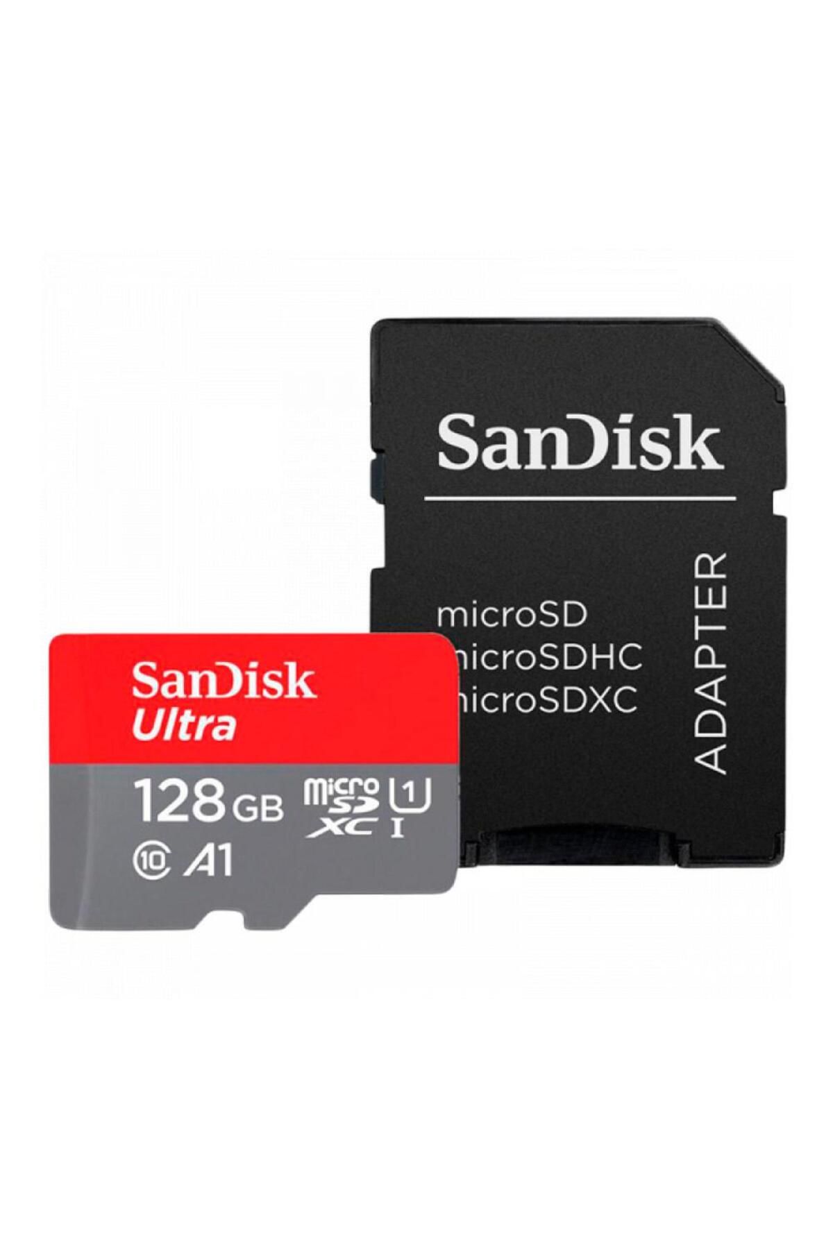 SanDisk-Card de Memorie MicroSDXC Ultra, 128GB, Clasa 10, R/W speed: up to 100MB/s/, 90MB/s, in 3