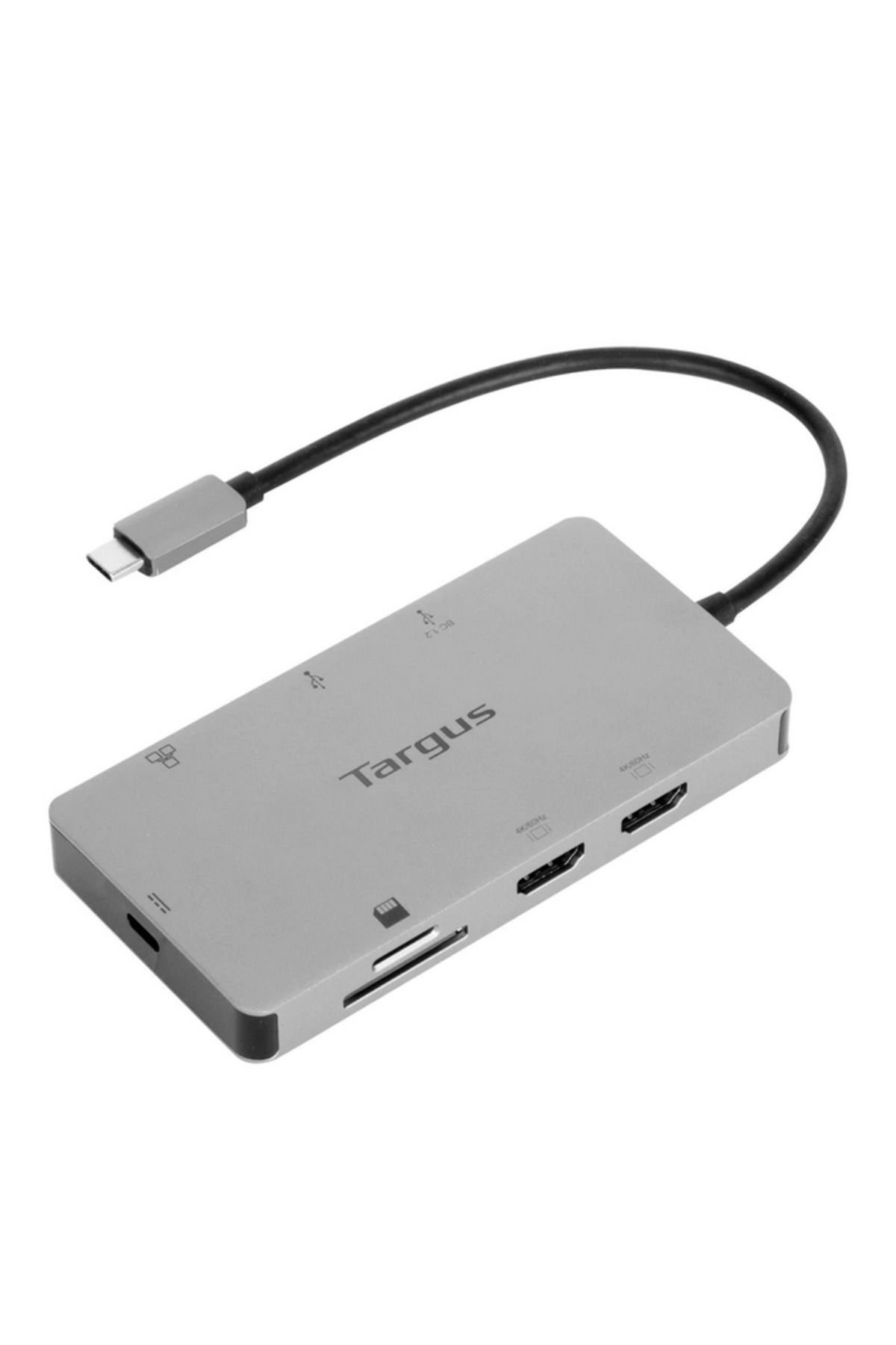 Targus-Dock USB-C Dual HDMI 4K, 100W PowerDelivery Pass-Thru, 2x USB-A, 1x port fast charge, 1x 3
