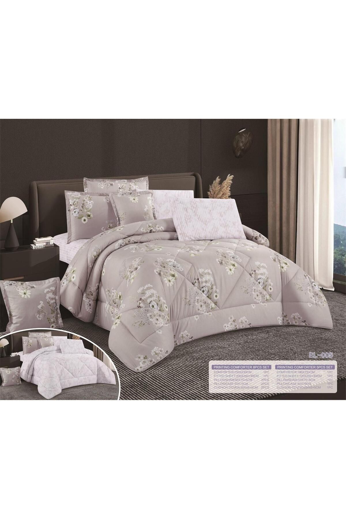 Moon-6 Pieces Double King Size Comforter Set, Soft and Comfortable, Double Pattern, Comforter Size 250x230 cm 1
