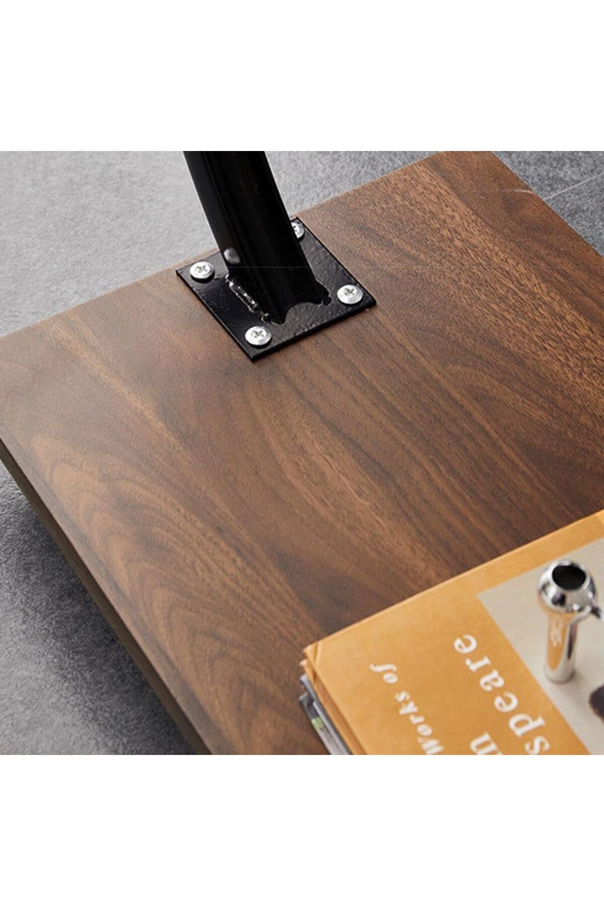 Türkiye-Modern Coffee Table, C-Shaped End Table with Wheels, Sofa Snack Table, End Table for Small Space, St 7
