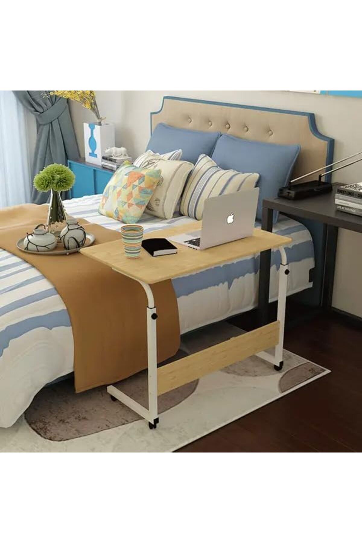 Türkiye-Baytbox Laptop Table 80x40 CM, Height Adjustable Computer Table up to 90CM with Tiltable Surface – 5