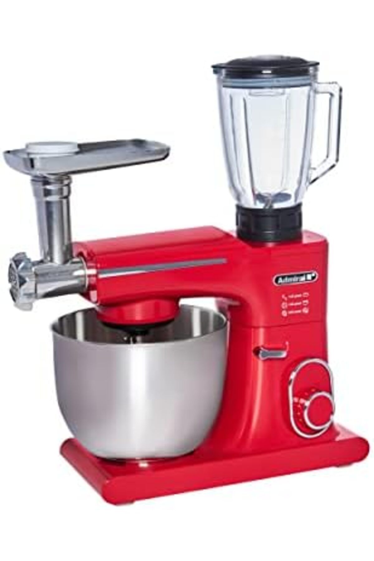 Admiral-Stand Mixer, 7L SS Bowl With 1.5L Glass Blender & 1 Set Meat Grinder, Low Noise 75dB Highest 2