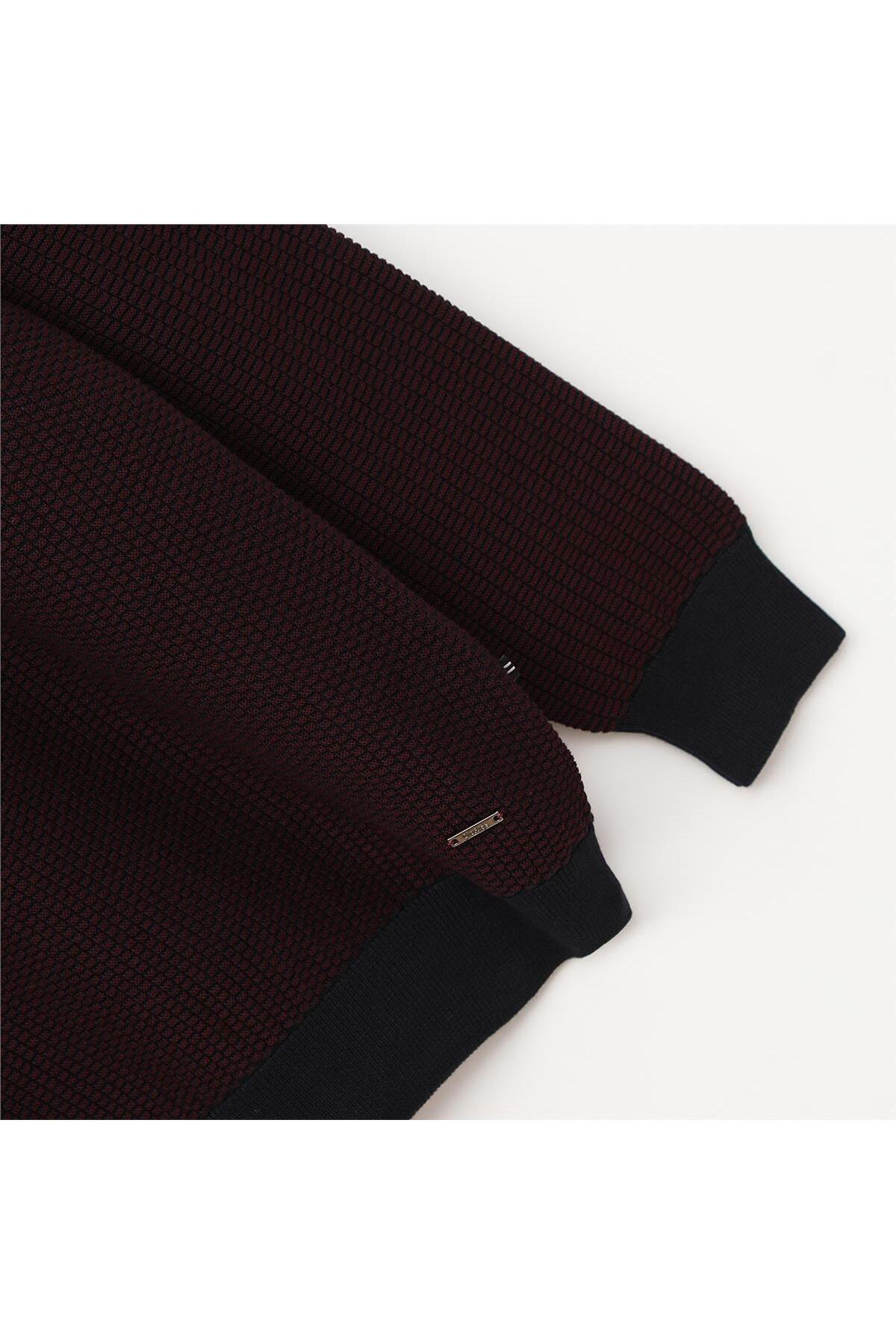 Dio Rise  ERKEK Uzun Kol Triko Kazak - 180973 - Koyu Bordo - Görsel 2