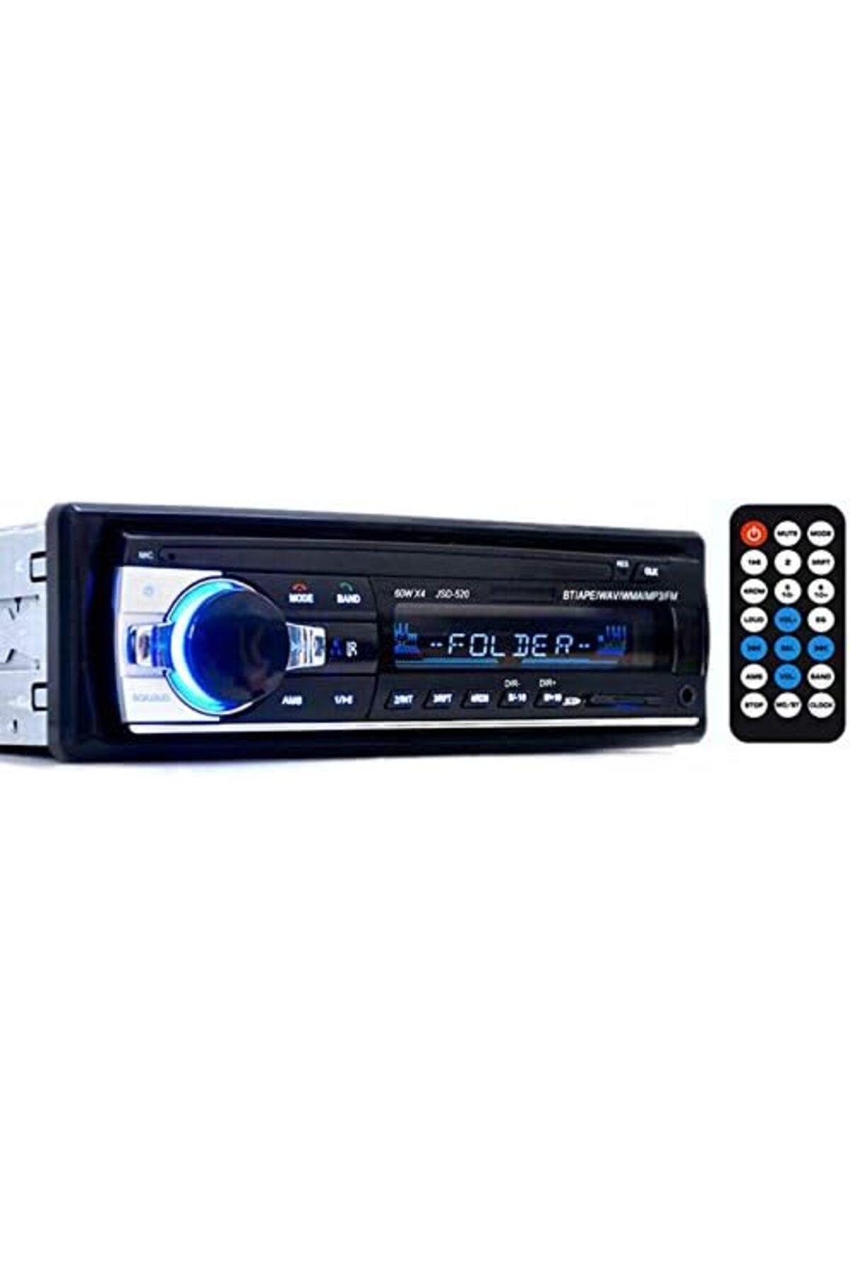Generic-N/B Car Radio audio USB/SD/MP3 Player Receiver, Bluetooth Hands-Free with Remote Control Black 1 Din 2