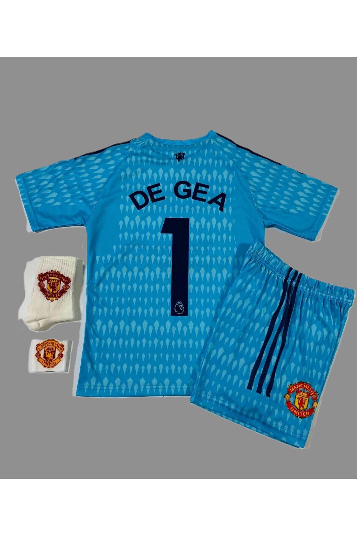 OVES David de Gea 2022-23 Sezonu Manchester/United Çocuk Kaleci Forması 4'lü Set