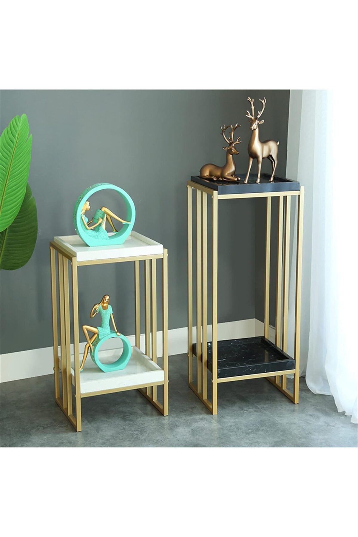 Türkiye-Side Table Side Table Square Nesting Side Table, Tray Table for Bed or Chair, Wrought Iron Flower St 7