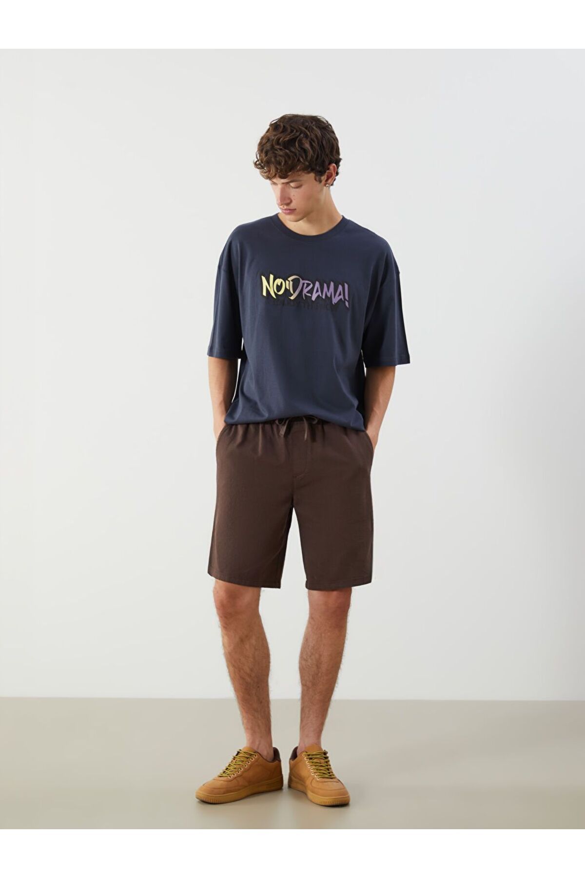 LC Waikiki-Xside Comfortable Fit Linen Look Men's Shorts 1