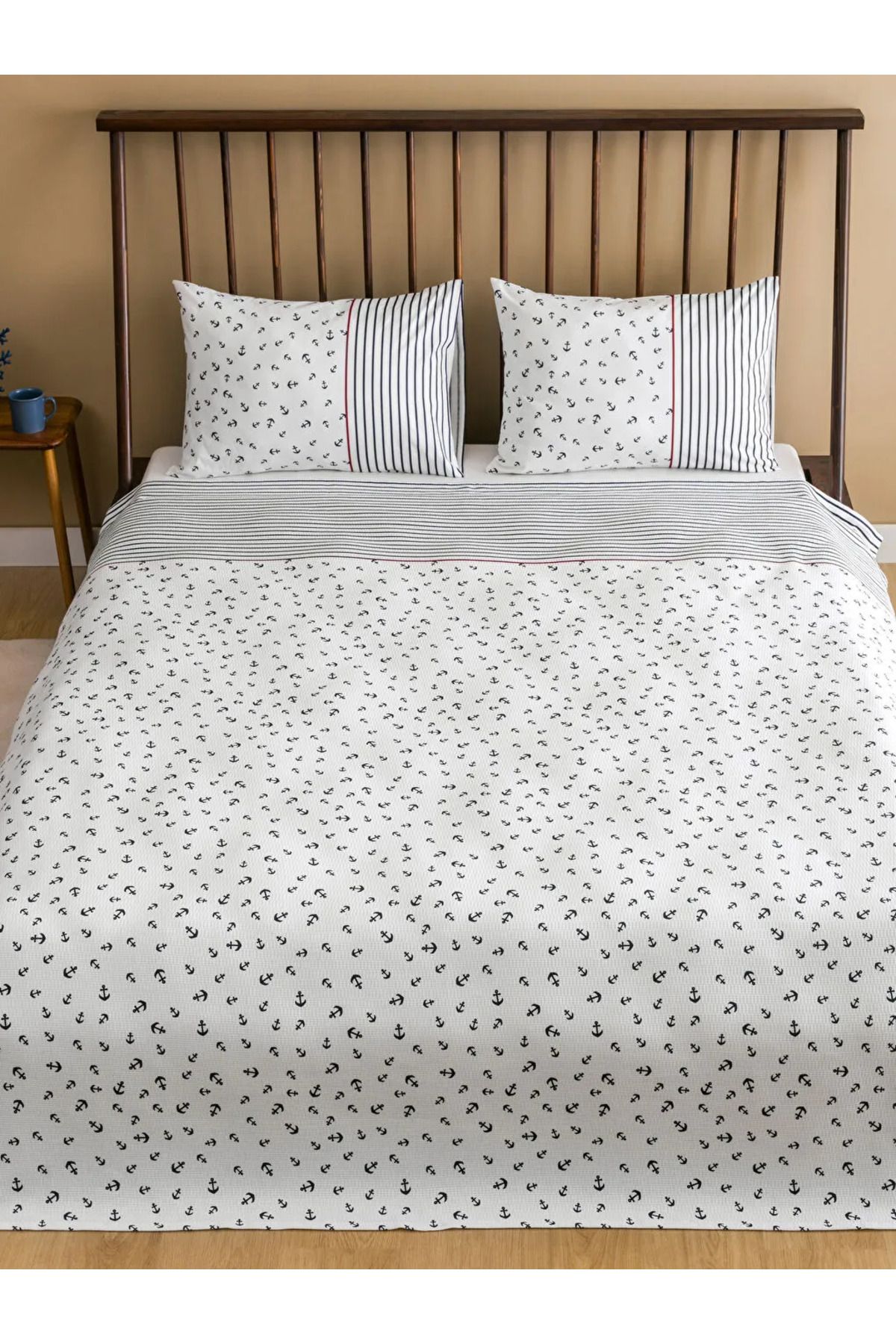 LC Waikiki-Lcw Home Mixed Anchor Pattern Double Pique Set 2