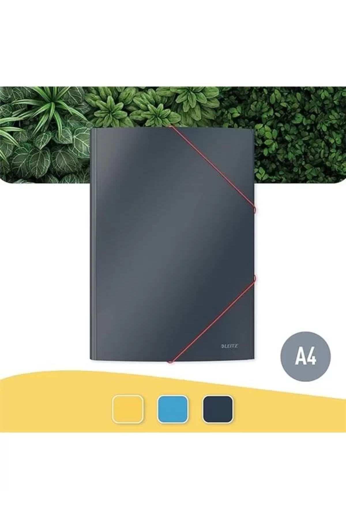 STOREMAX-Comy Soft Touch Rubber Lock File, A4, Gray 2