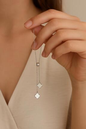 imza gümüş Yonca Model 925 Ayar Gümüş Kolye