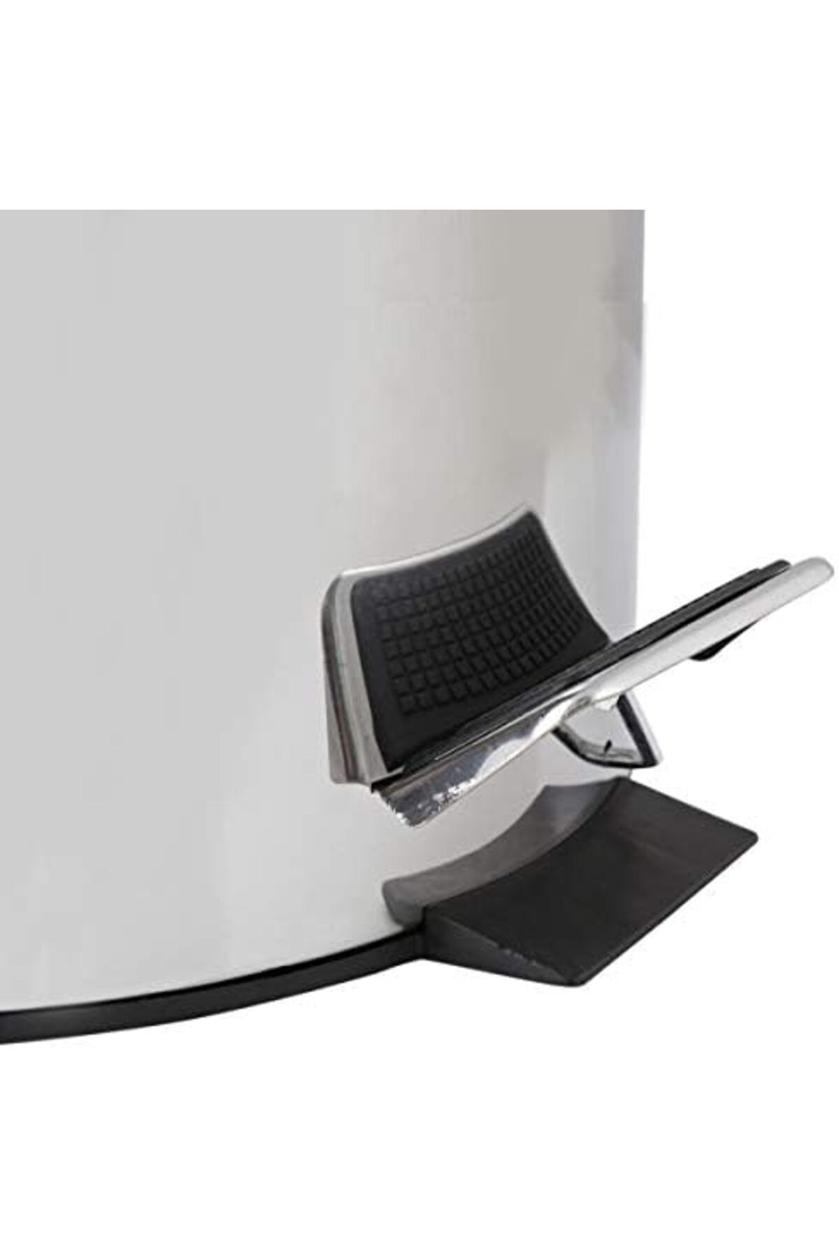 MOONLİGHT-Stainless Steel Dustbin, Pedal Bin, Garbage Bin with Removable Bucket Round Shape, Use for 4
