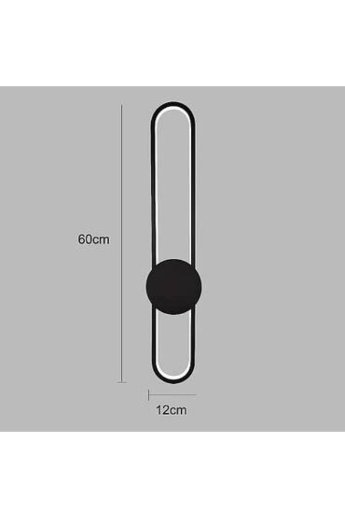 Generic-ابليك جداري شكل مستطيل اسود بتصميم راقي يعمل بالبطارية متعددة الألوان ( كريمي + اصفر + ابيض ) 1