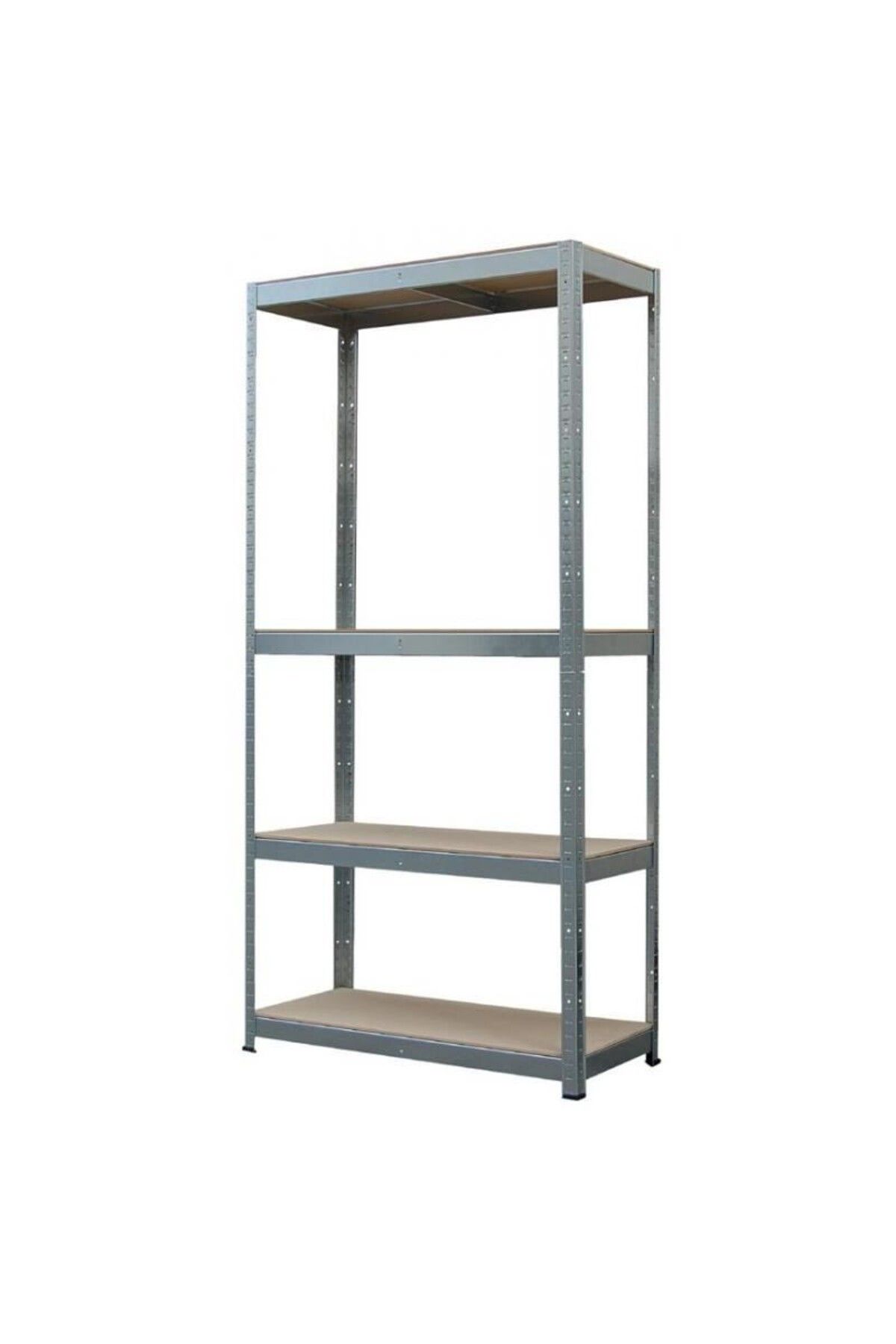 JollyMag Raft Depozitare, Metalic, Mdf, 4 Polite, 150 Kg, 70x30x150 Cm - One Size