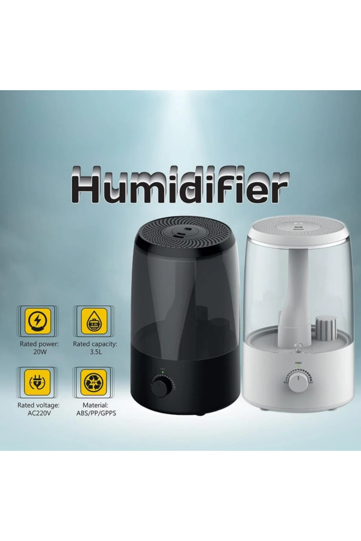 فواحة الهواء الكهربائية بقوة 20 واط وسعة 3.5 لتر ل...