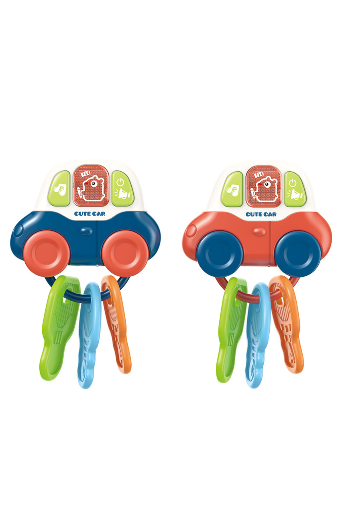 YILDIRIM OYUNCAK Işıklı Müzikli Anahtarlıklı Bebek Arabası 15 cm - Sesli Işıklı Diş Kaşıyıcılı Anahtarlıklı Araba fotoğrafı 5 (önizleme)