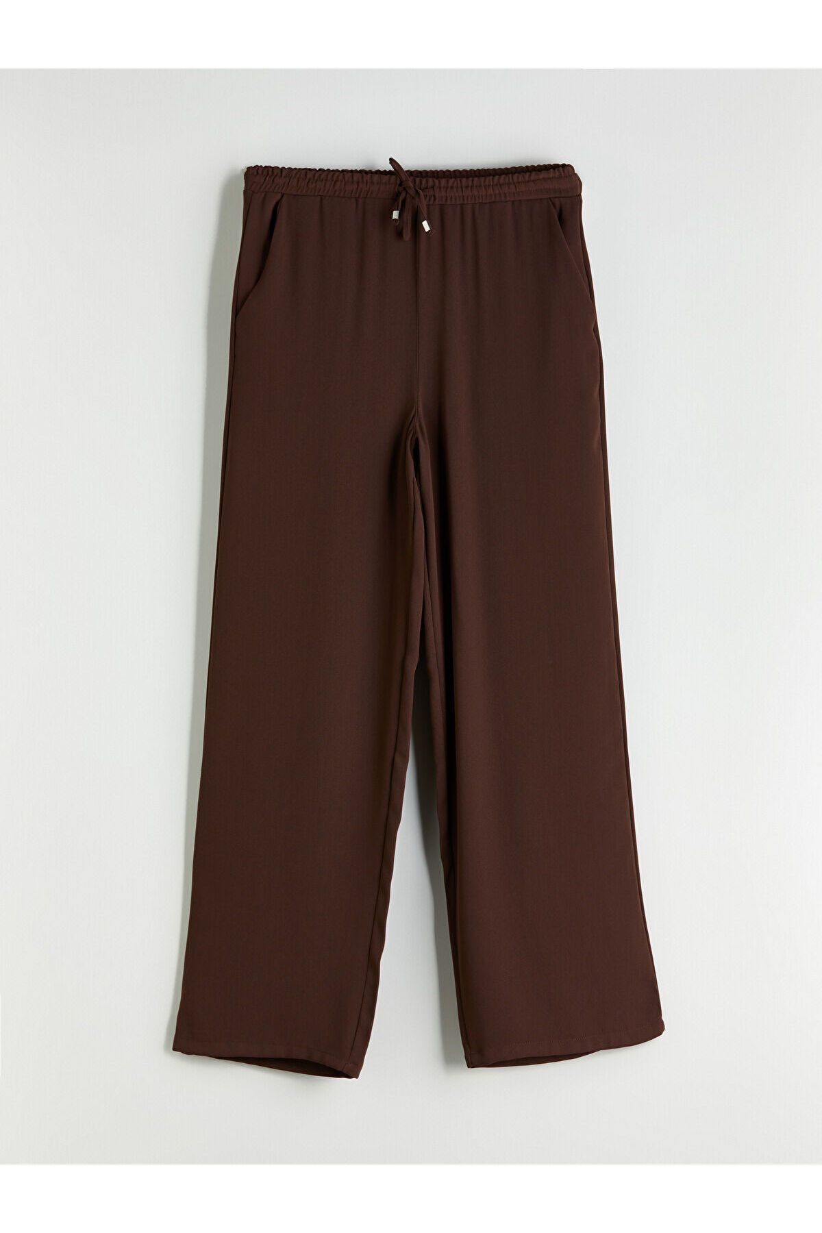 LC Waikiki-Pantaloni de damă cu aspect de in cu talie elastică 5