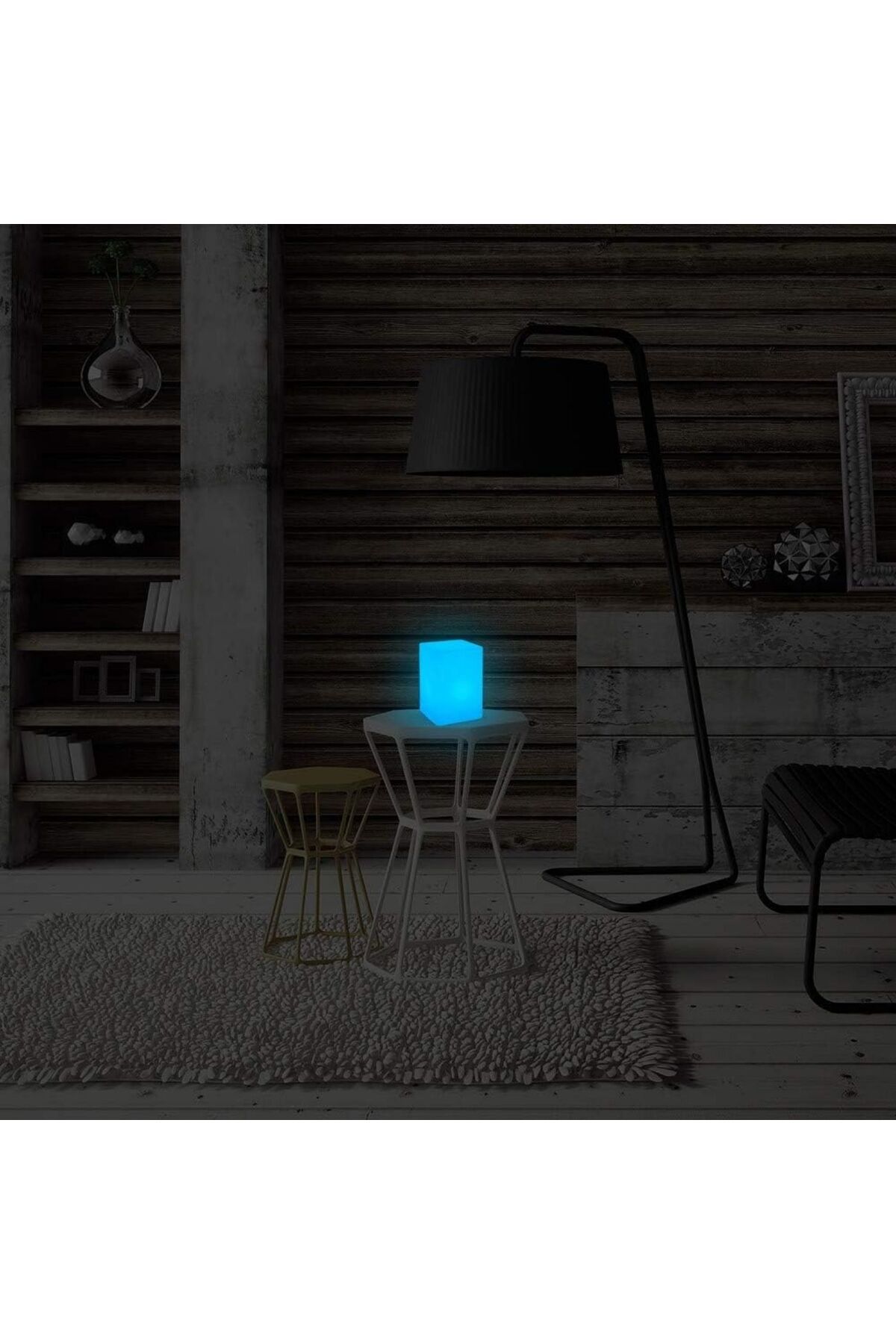 ETRONIK-2 Pack 6-Inch Rechargeable LED Mood Light Cube 16 RGB Colors 5 Brightness Levels 4 Modes withRemote 5
