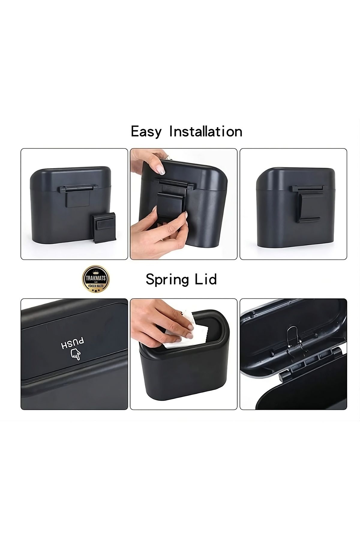 TRAKMATS %100 YÜKSEK KALİTE-Mazda 2 Hybrid Xp21 2022-2023-2024 Compatible Car Garbage Bin with Lid 2